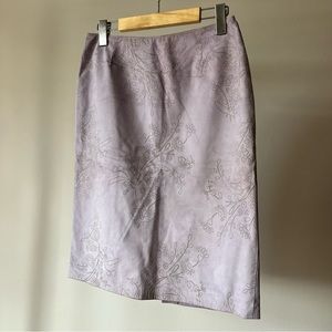 Danier Pastel Lilac Leather Skirt